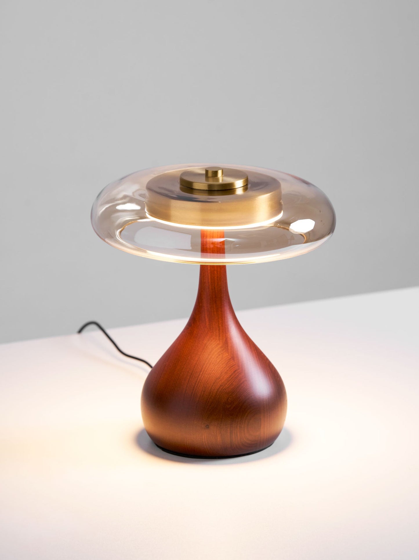 Mistelle | Adjustable Brass Wood LED Cool Light Table Lamp