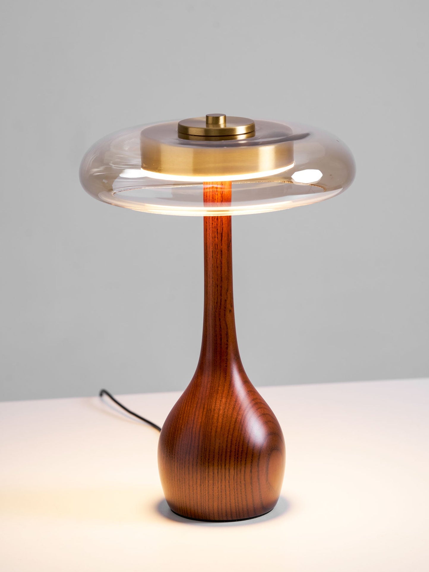 Mistelle | Adjustable Brass Wood LED Cool Light Table Lamp