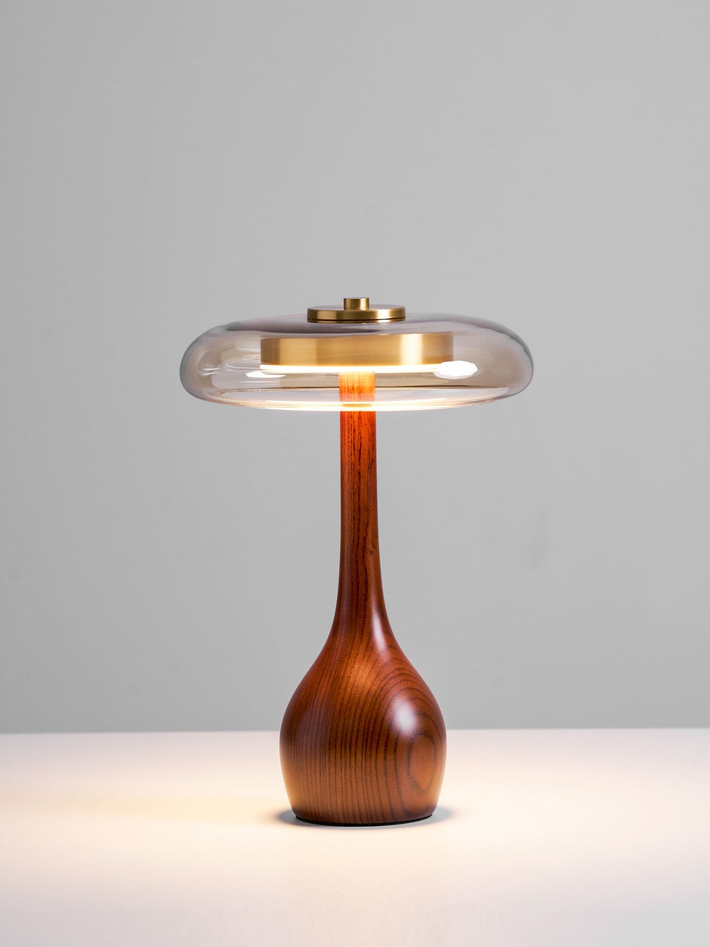 Mistelle | Adjustable Brass Wood LED Cool Light Table Lamp