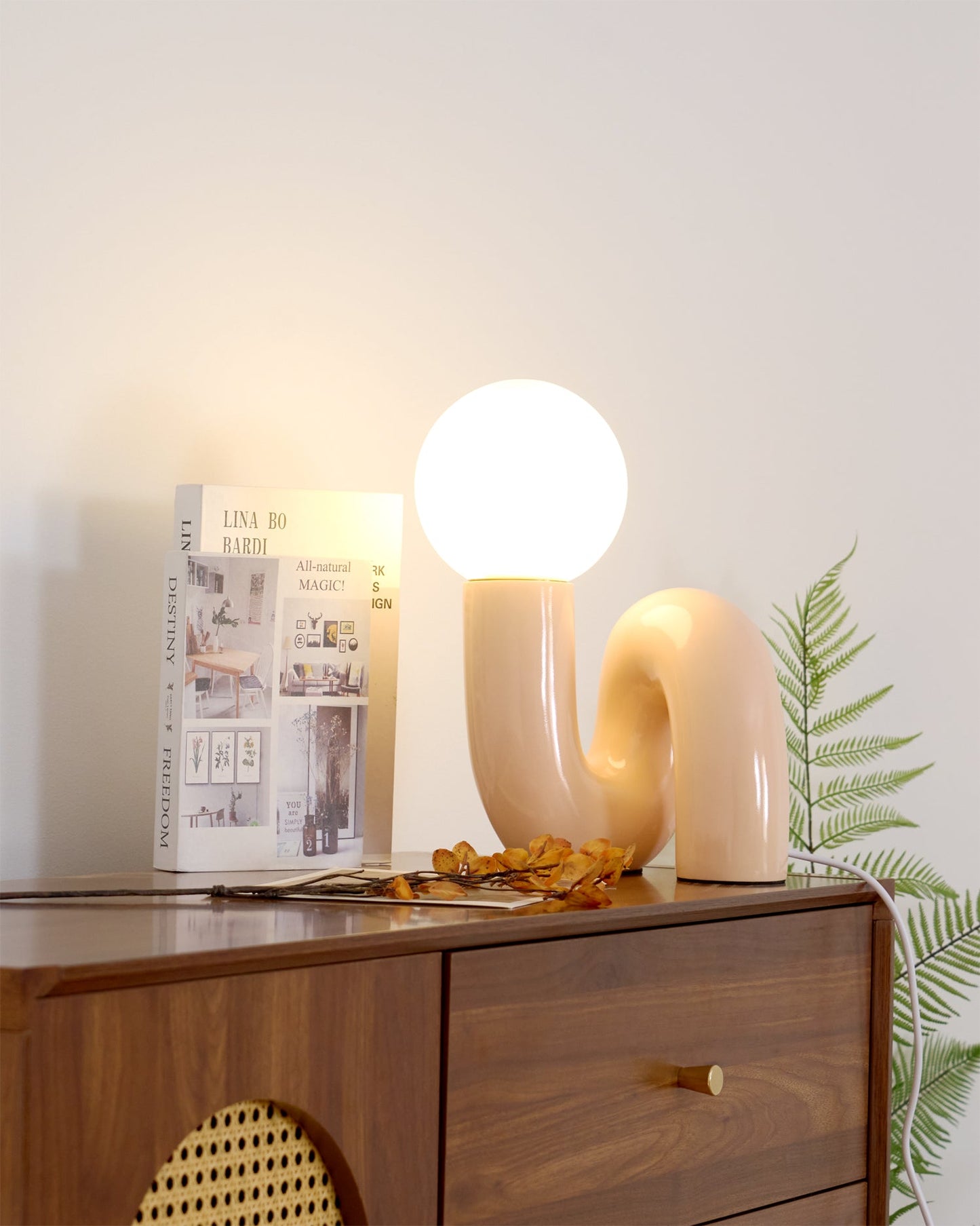 Sola | Decorative Spiral Glass Resin Table Reading Lamp for Bedroom