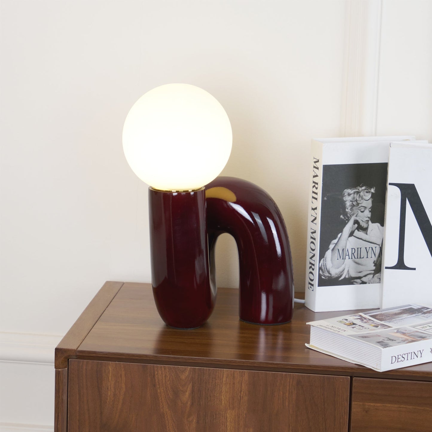 Sola | Decorative Spiral Glass Resin Table Reading Lamp for Bedroom