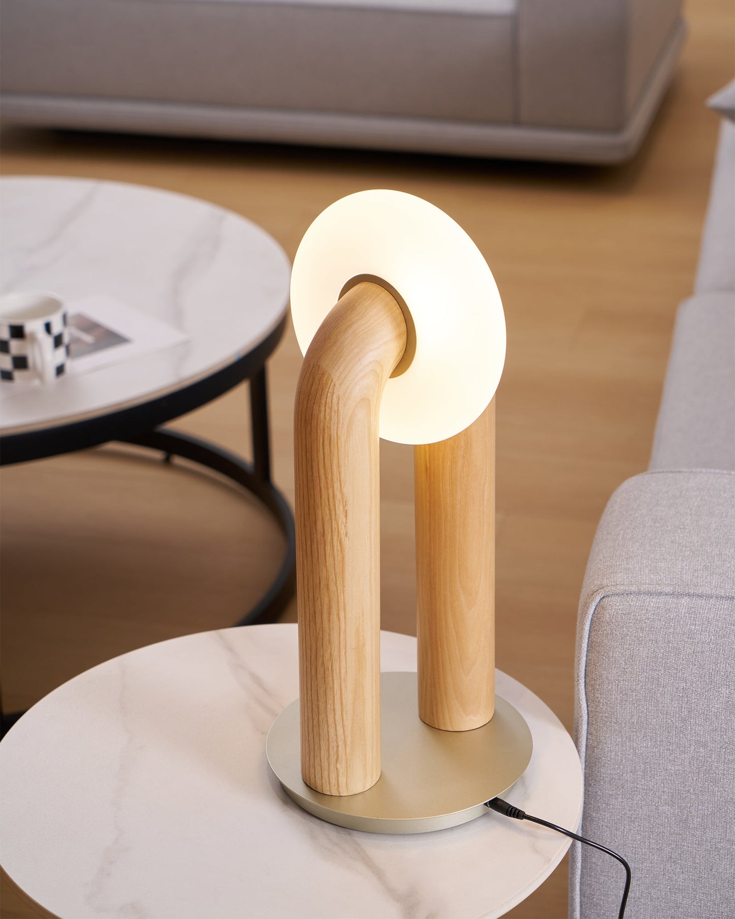 Alaric | Minimalist Modern Desk Lamp Integrated LED Wooden Arc