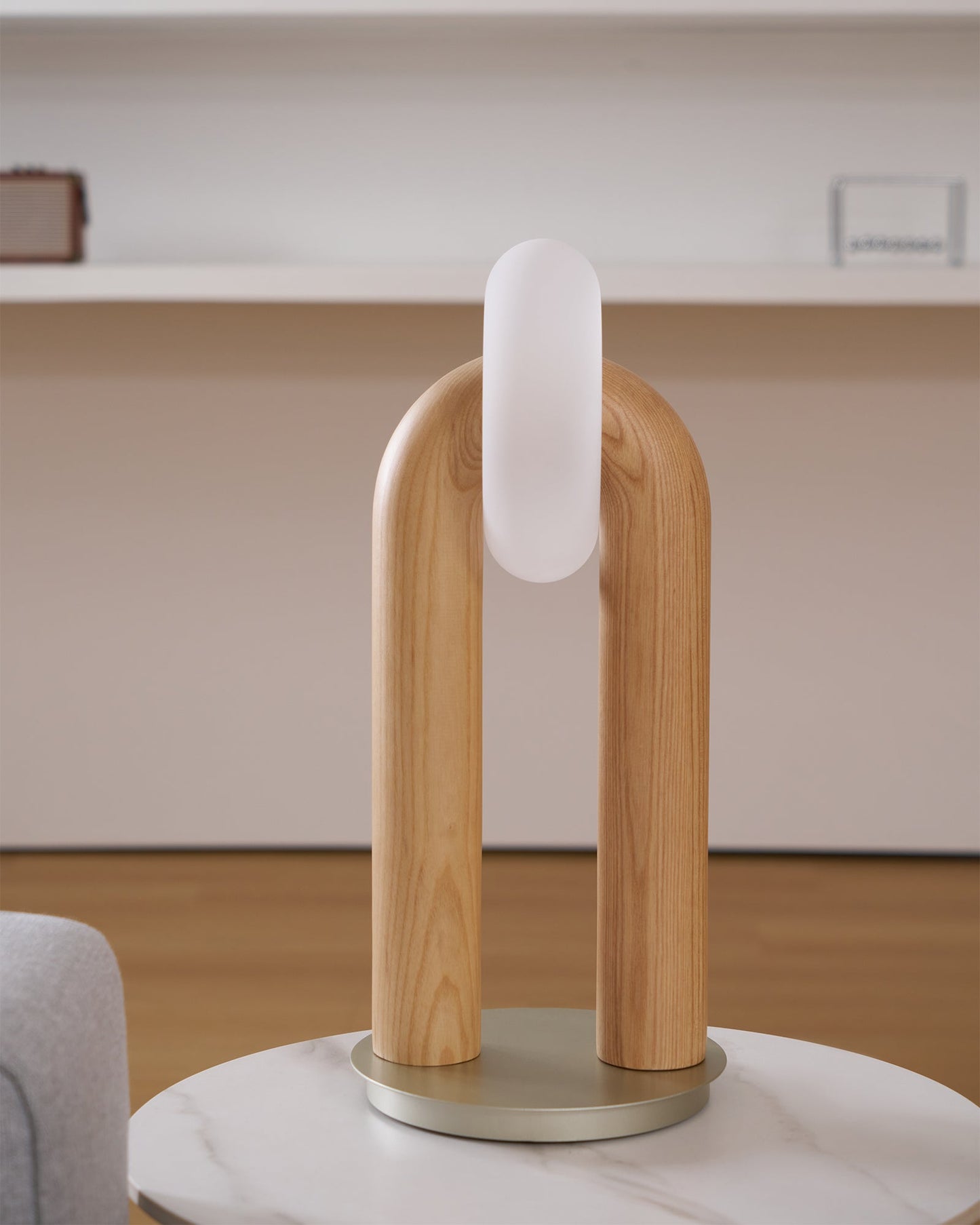 Alaric | Minimalist Modern Desk Lamp Integrated LED Wooden Arc