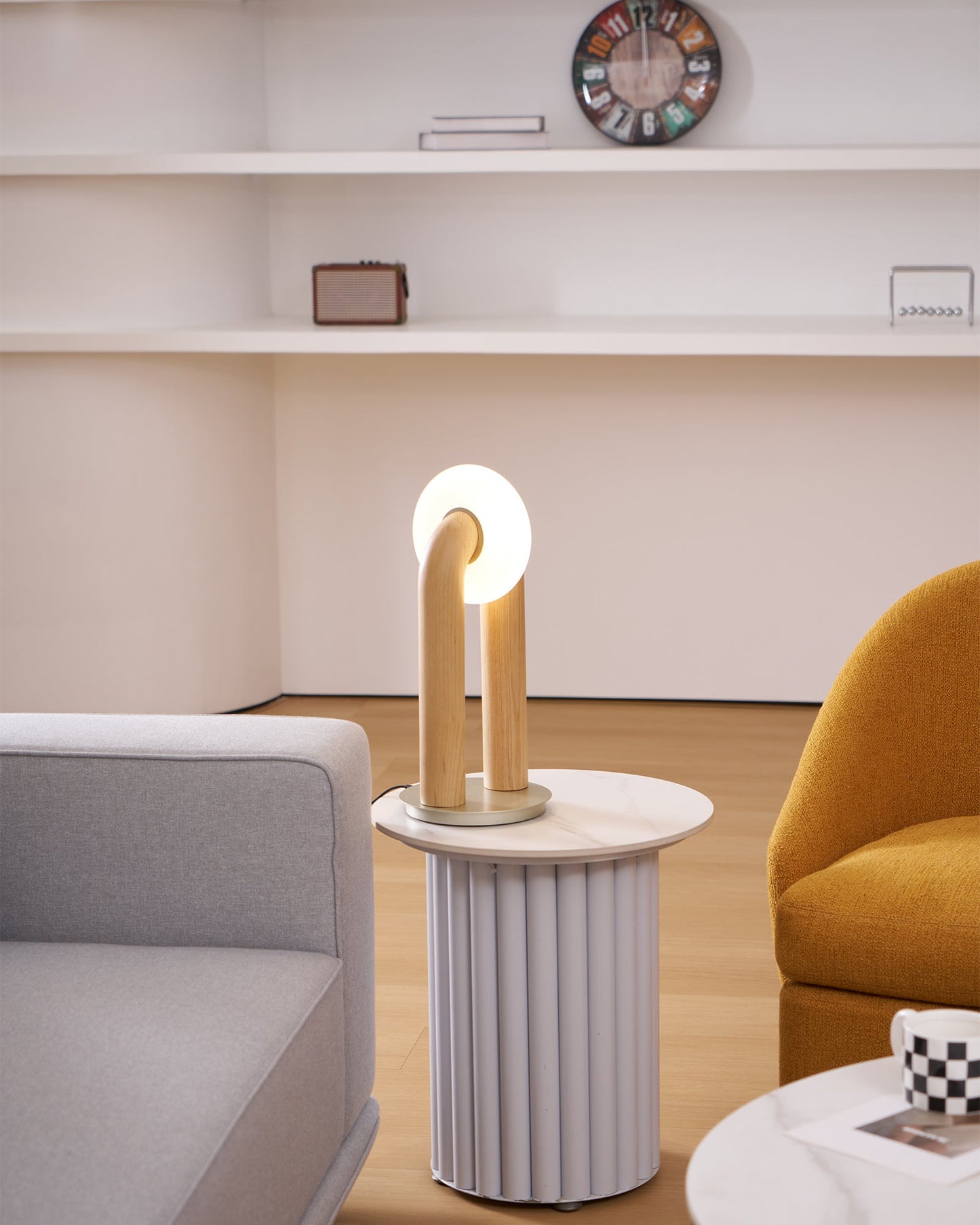 Alaric | Minimalist Modern Desk Lamp Integrated LED Wooden Arc