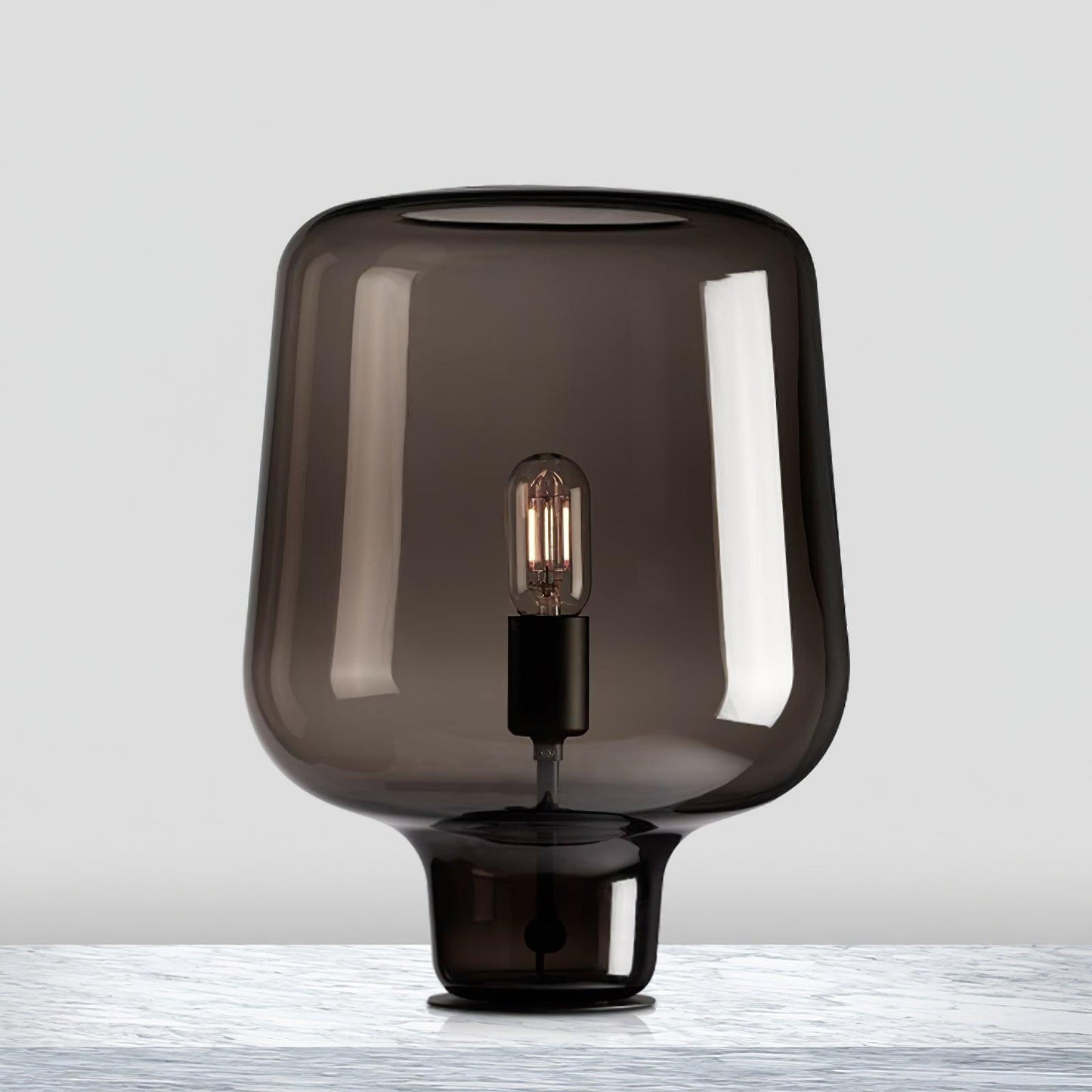 Arlo | Table Lamp Glass Smoke Grey Ambient Light for Bedroom Decor
