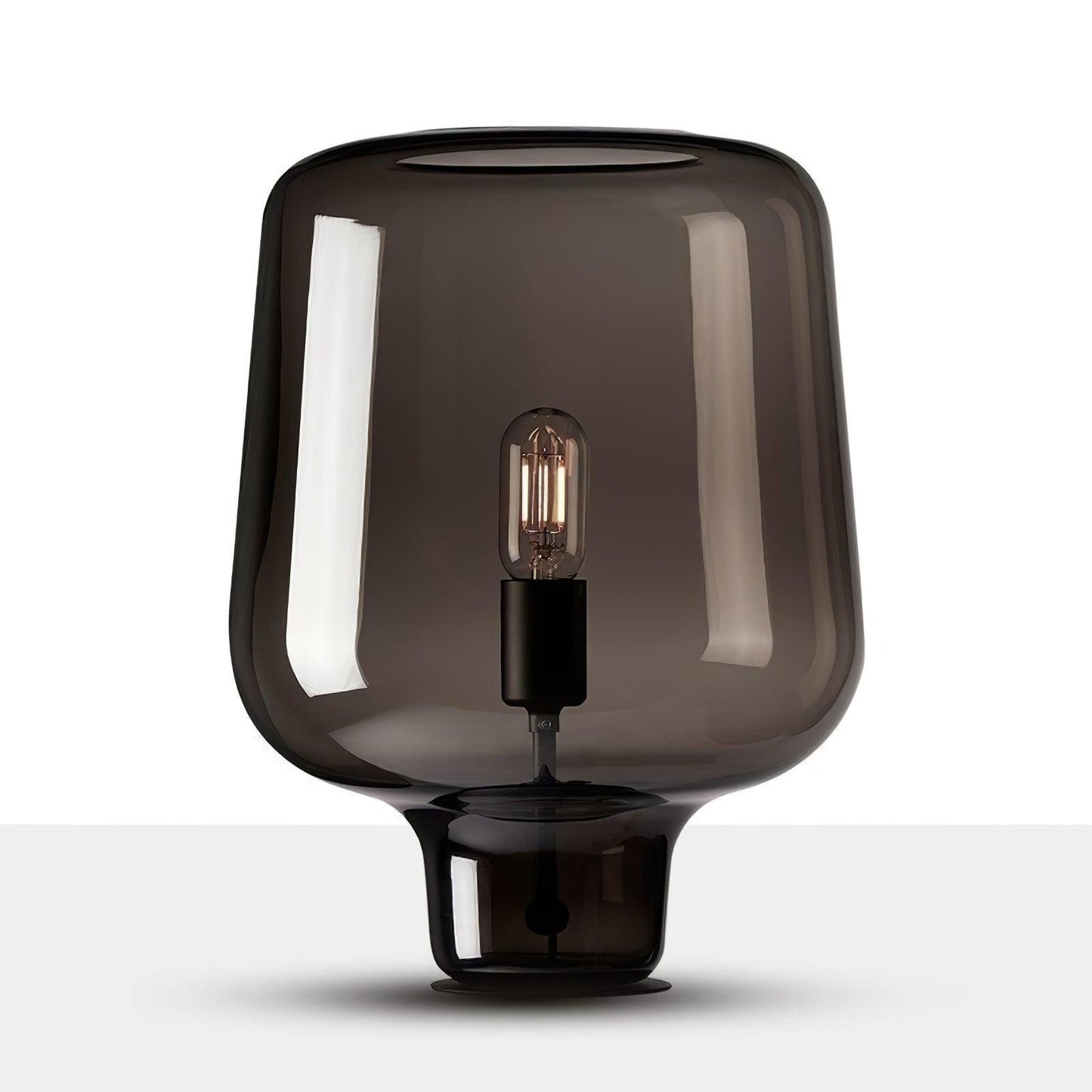 Arlo | Table Lamp Glass Smoke Grey Ambient Light for Bedroom Decor