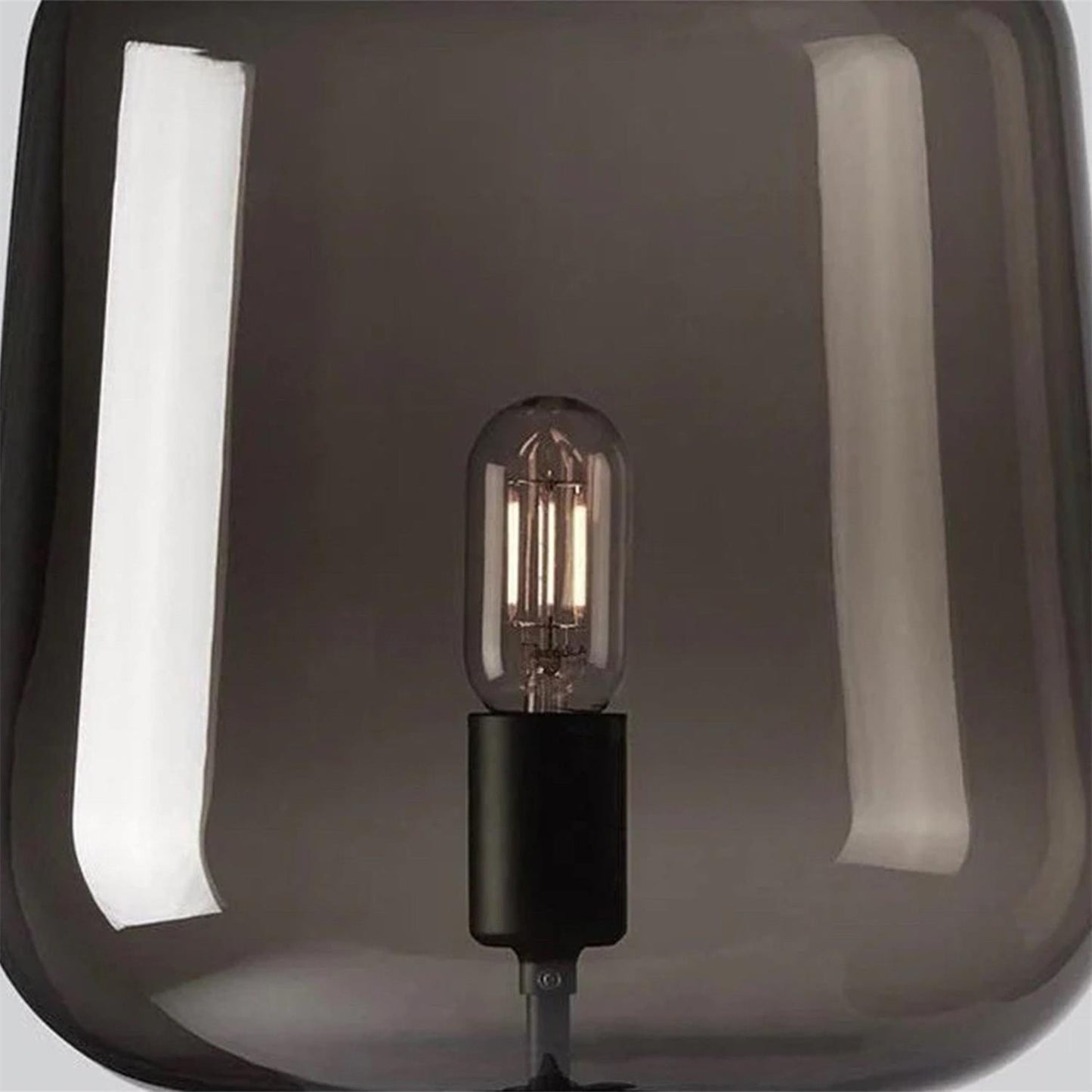 Arlo | Table Lamp Glass Smoke Grey Ambient Light for Bedroom Decor