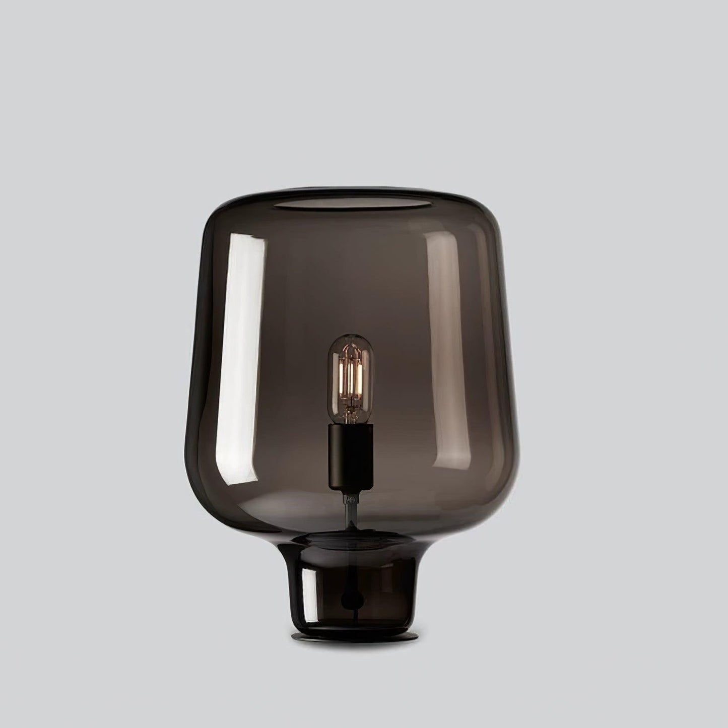 Arlo | Table Lamp Glass Smoke Grey Ambient Light for Bedroom Decor