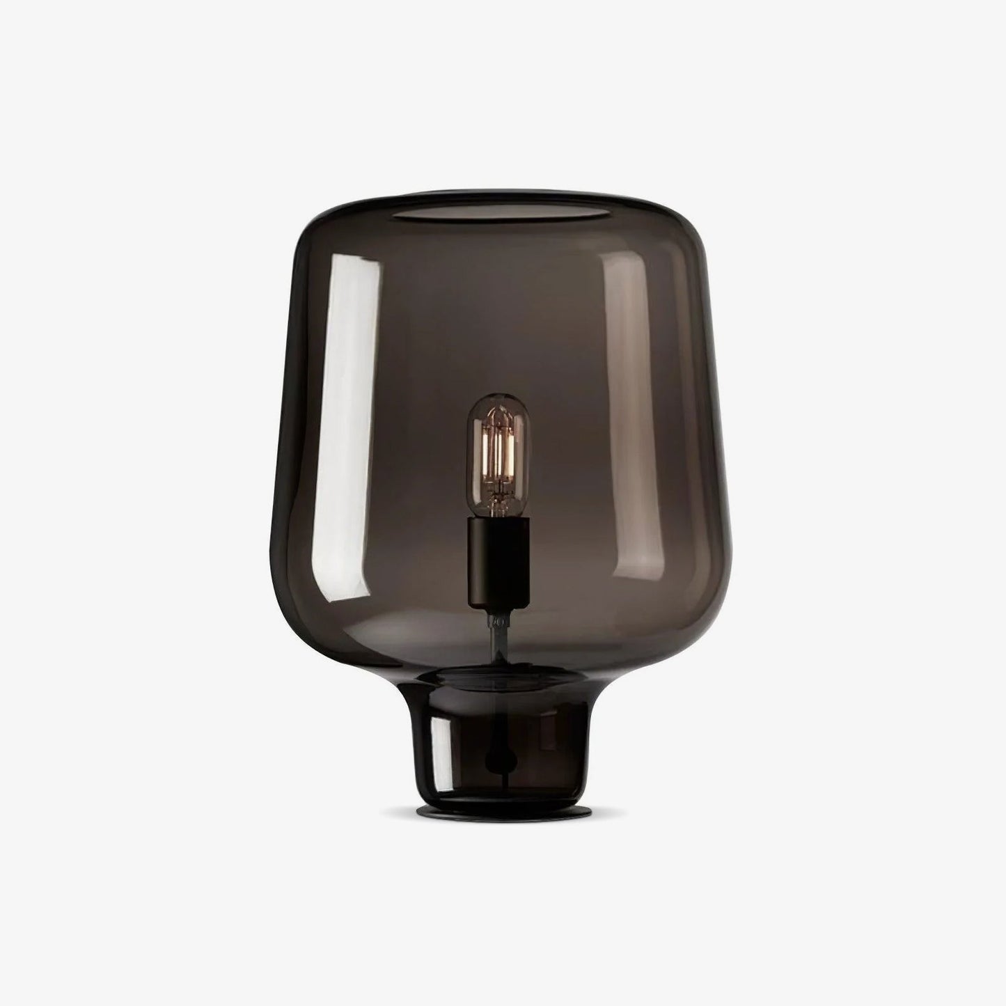 Arlo | Table Lamp Glass Smoke Grey Ambient Light for Bedroom Decor