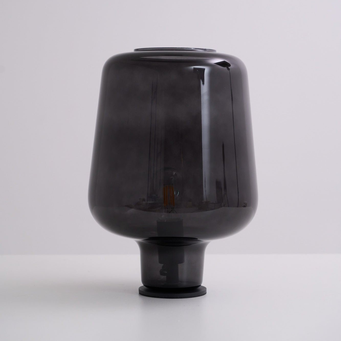 Arlo | Table Lamp Glass Smoke Grey Ambient Light for Bedroom Decor