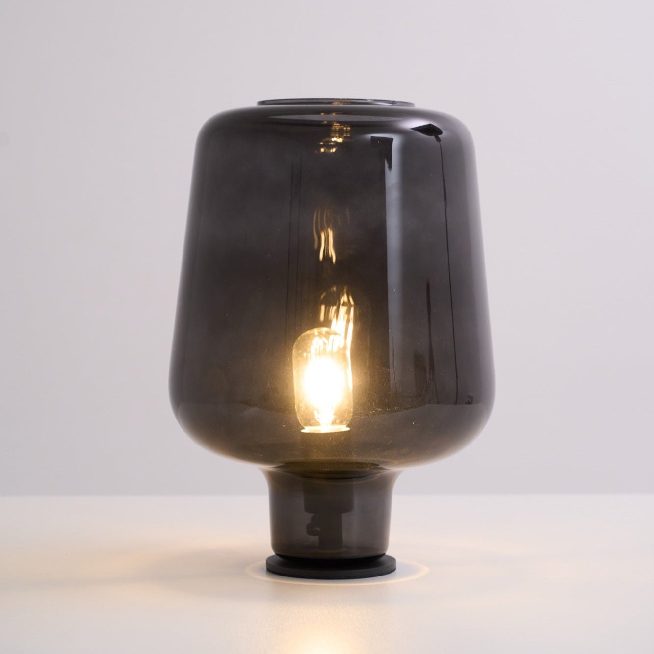 Arlo | Table Lamp Glass Smoke Grey Ambient Light for Bedroom Decor