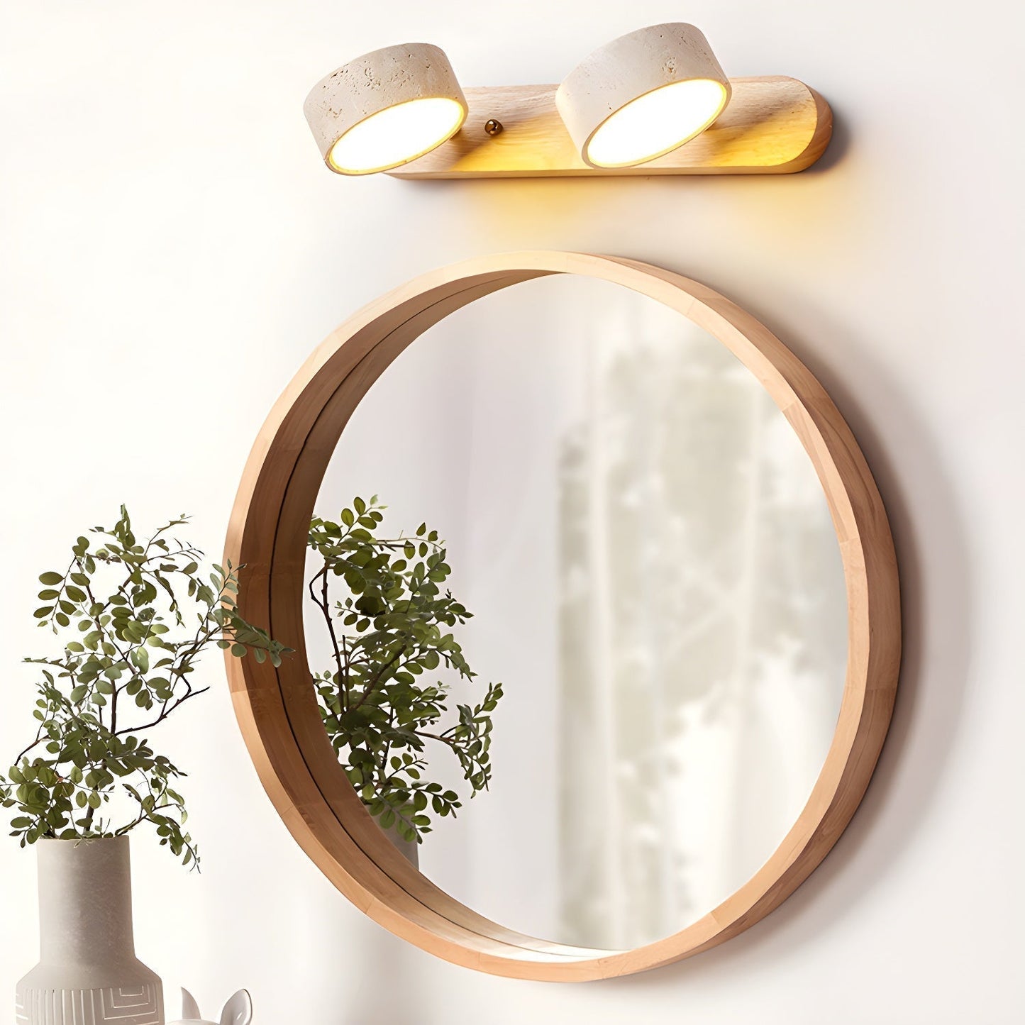 Luna | Mounted Wall Light, Natural Material