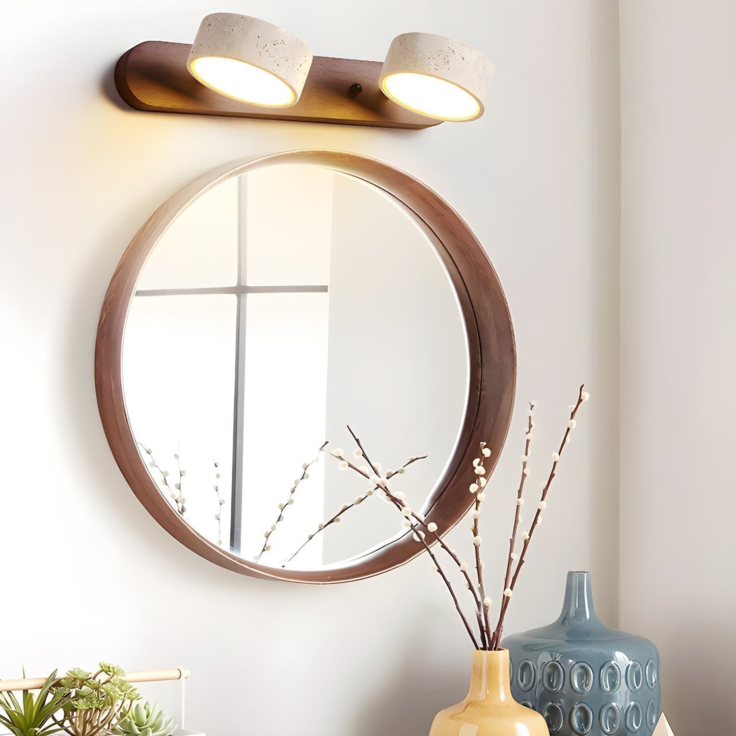 Luna | Mounted Wall Light, Natural Material
