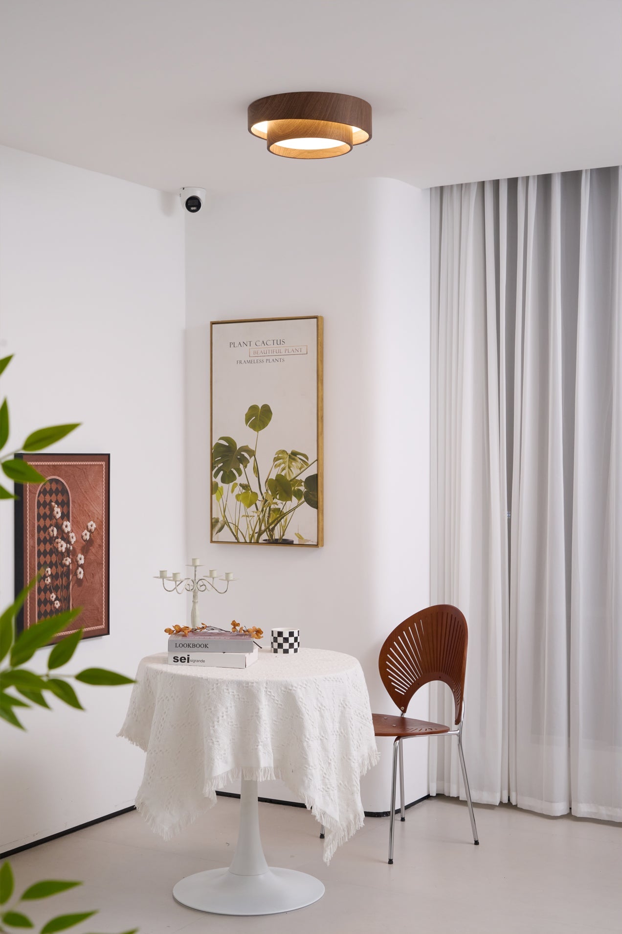 Zentro | LED Round Wood Flush Mount Ceiling Light