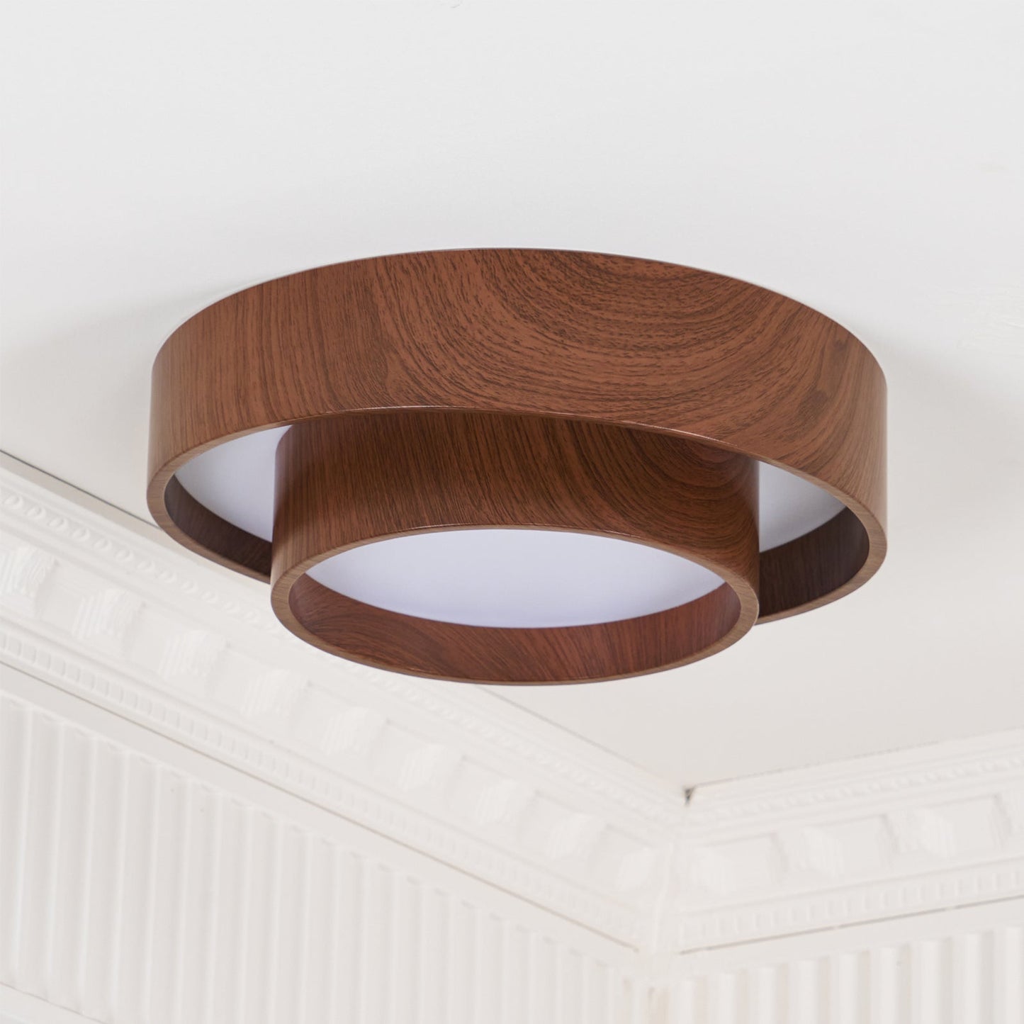 Zentro | LED Round Wood Flush Mount Ceiling Light