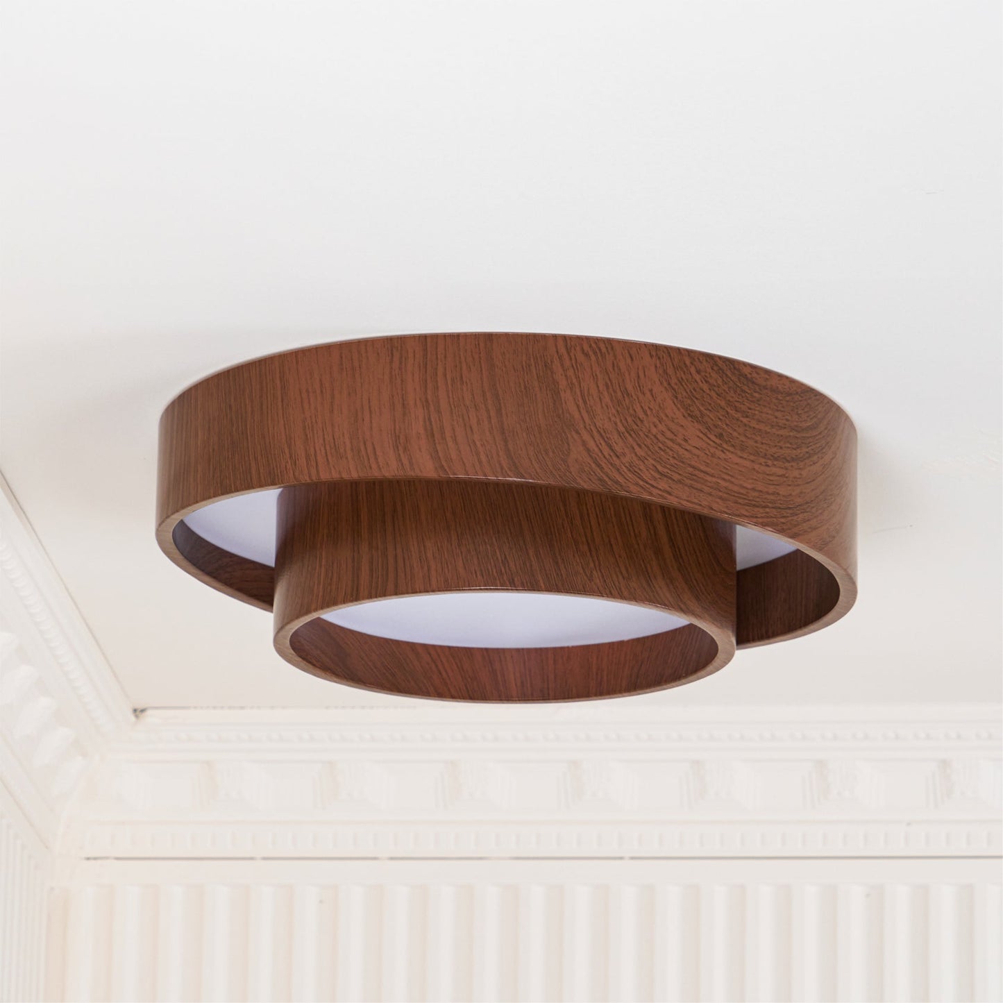 Zentro | LED Round Wood Flush Mount Ceiling Light