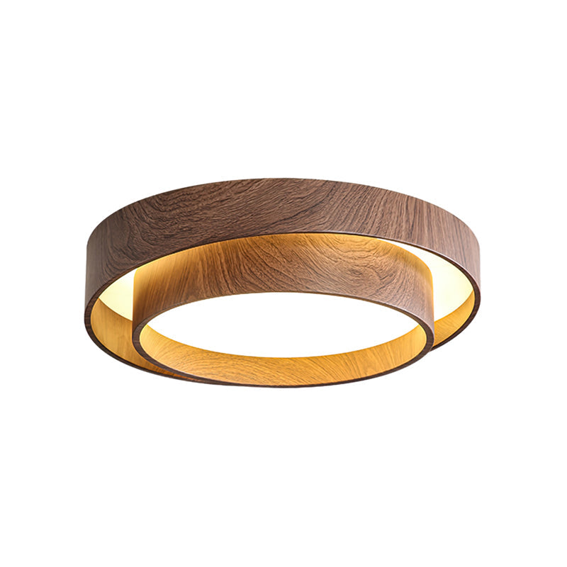 Zentro | LED Round Wood Flush Mount Ceiling Light