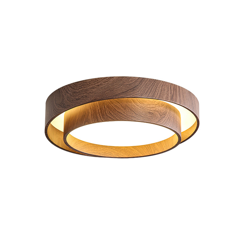 Zentro | LED Round Wood Flush Mount Ceiling Light