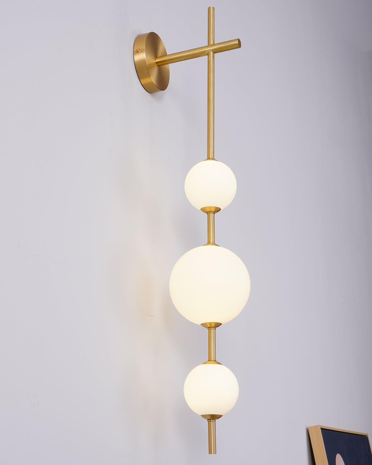 Nyra | Glass Globe Wall Lamp Vertical Sconce for Modern Classic Homes