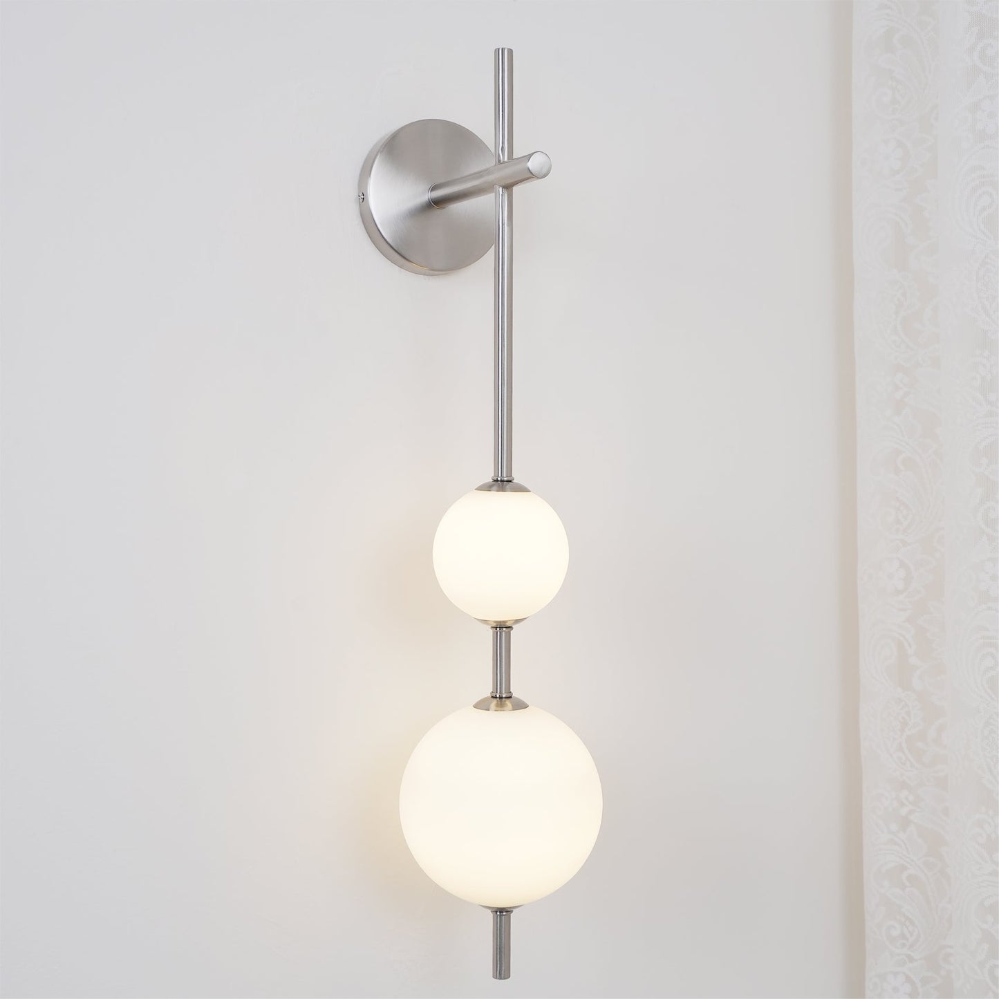 Nyra | Glass Globe Wall Lamp Vertical Sconce for Modern Classic Homes