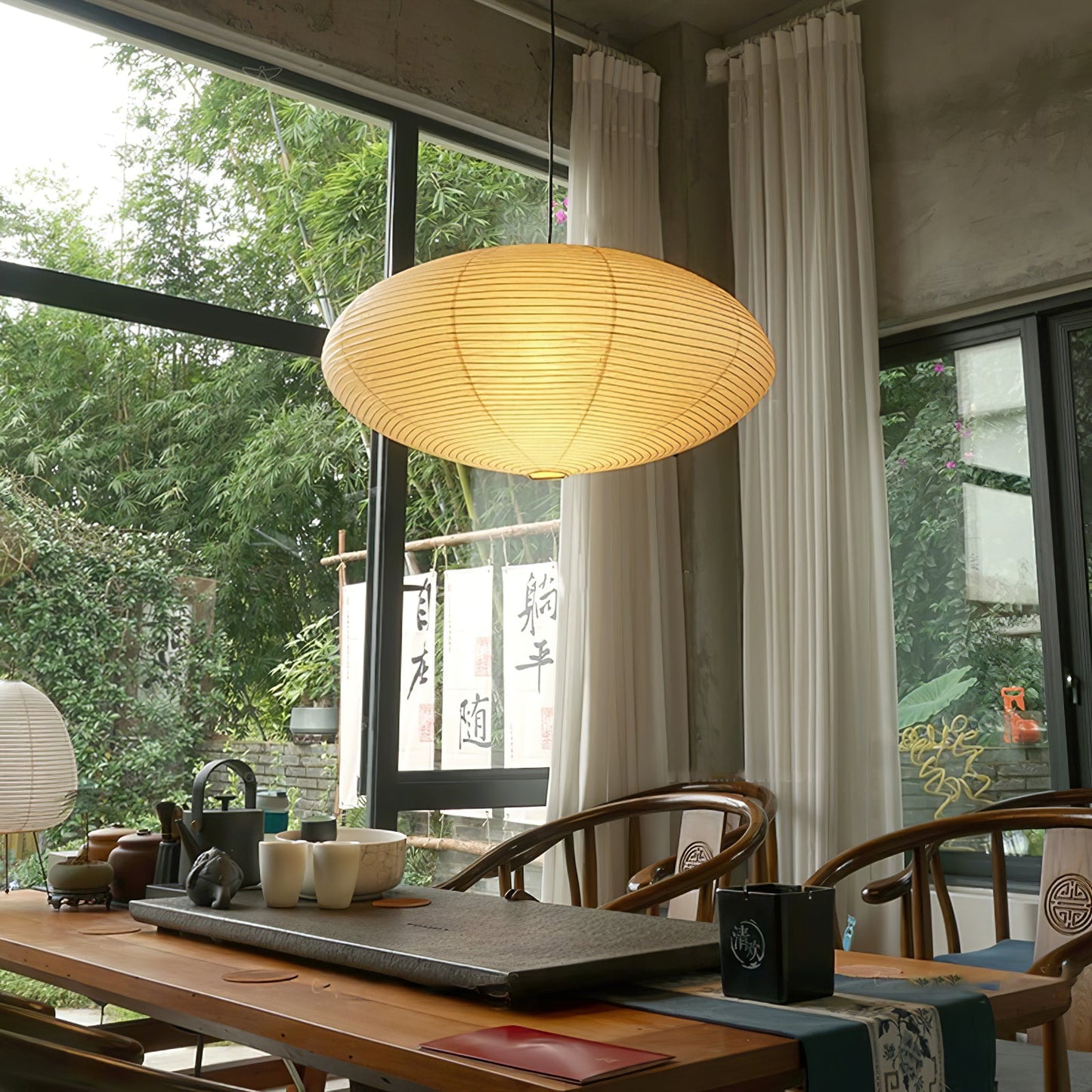 Zephyra | Japanese-Style Handcrafted Pendant Light for Living Room