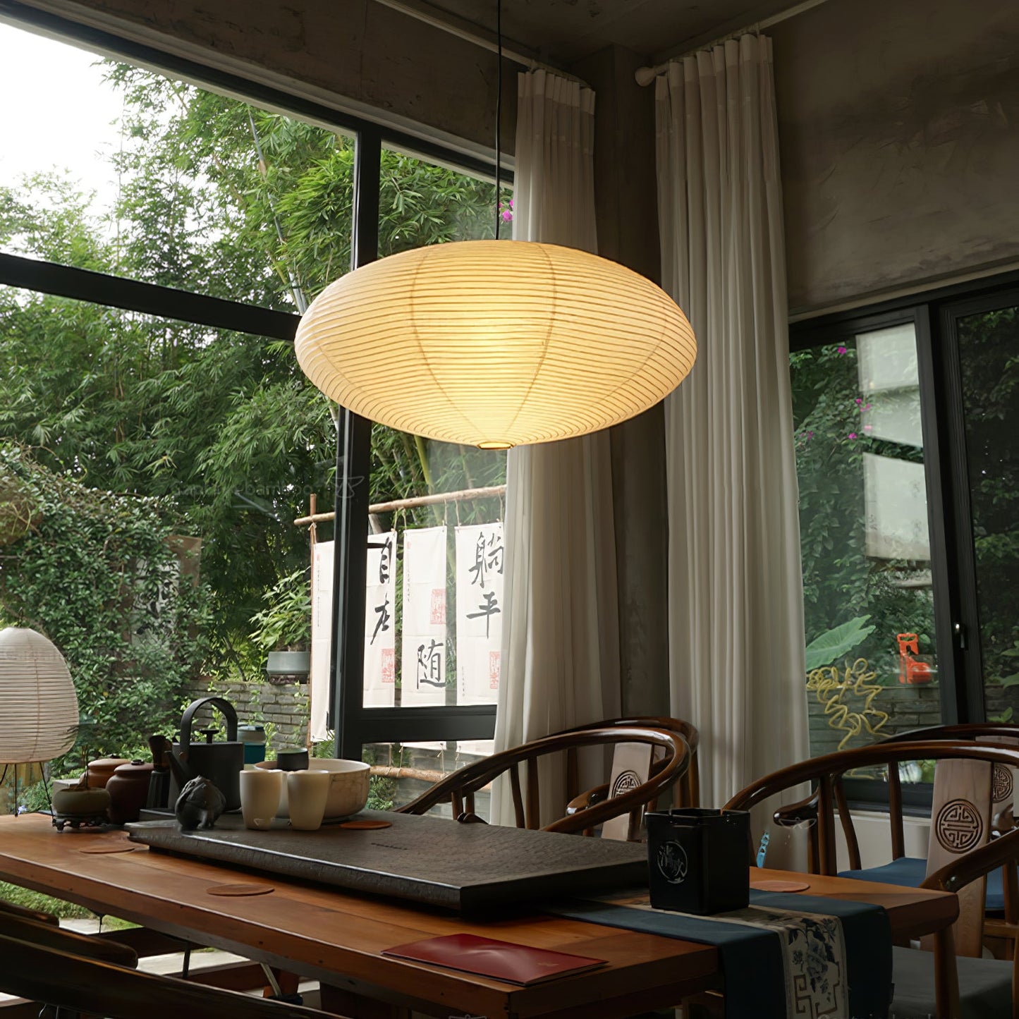 Zephyra | Japanese-Style Handcrafted Pendant Light for Living Room