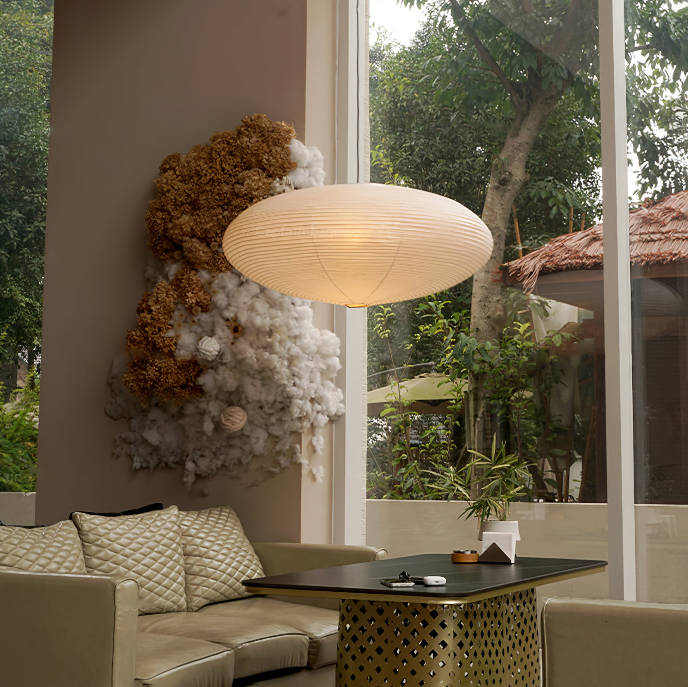 Zephyra | Japanese-Style Handcrafted Pendant Light for Living Room
