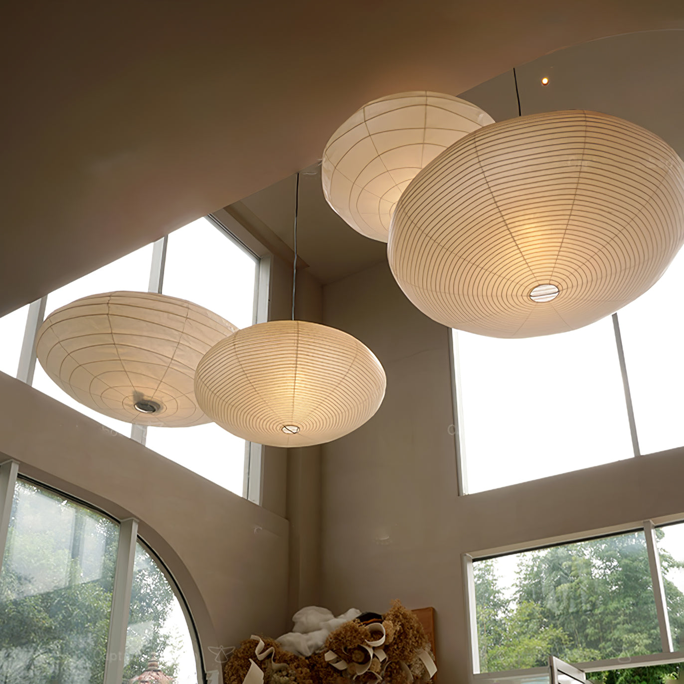 Zephyra | Japanese-Style Handcrafted Pendant Light for Living Room