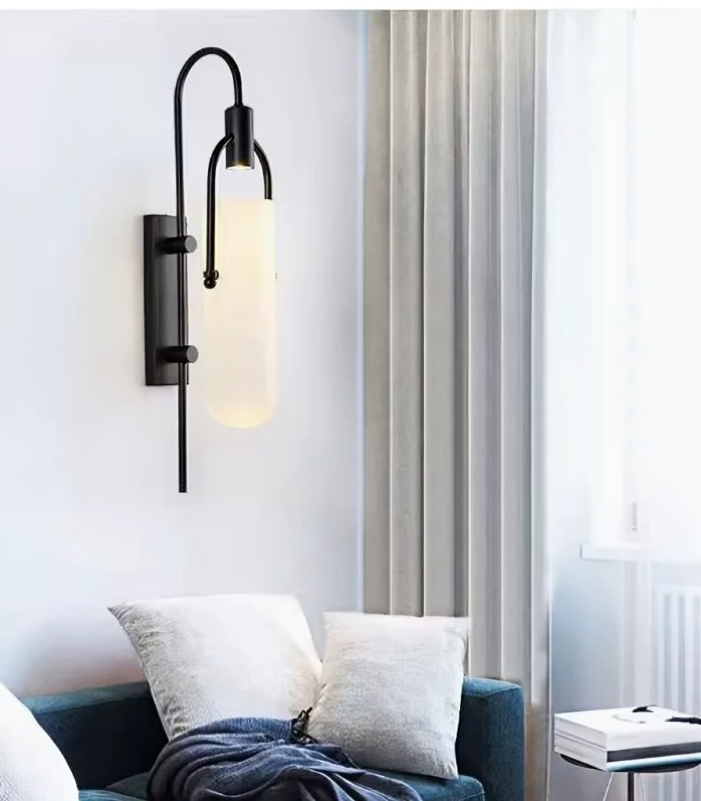 Cylinder LED Wall Lamp – Frosted Glass for Bedroom & Hallway