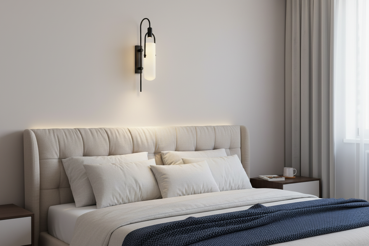Cylinder LED Wall Lamp – Frosted Glass for Bedroom & Hallway