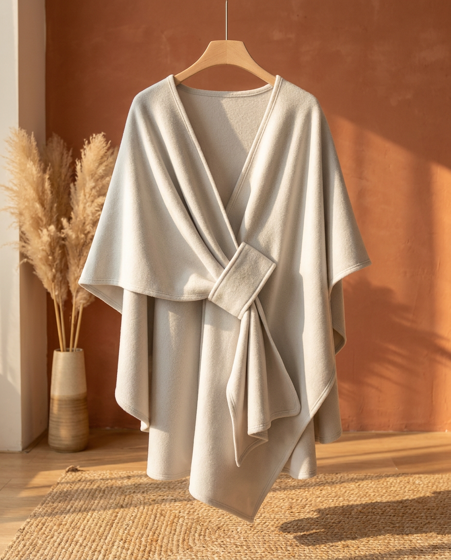 Fleece Wrap Shawl for Layering - Office to Evening