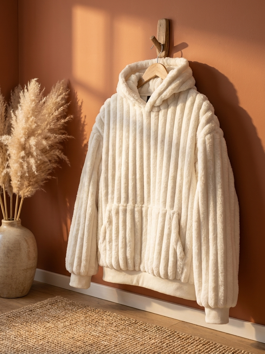 Soft Fleece Blanket Hoodie for Lounging and WFH