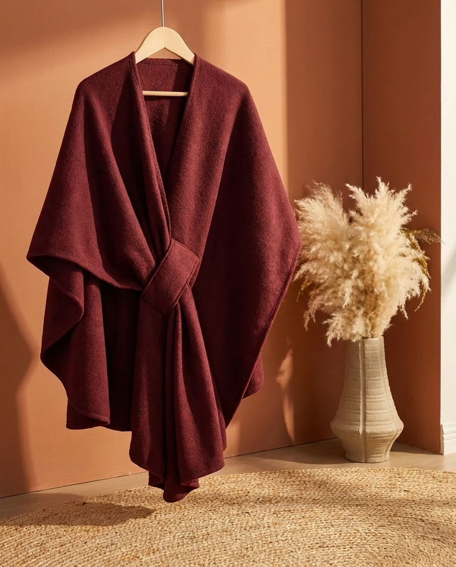 Fleece Wrap Shawl for Layering - Office to Evening