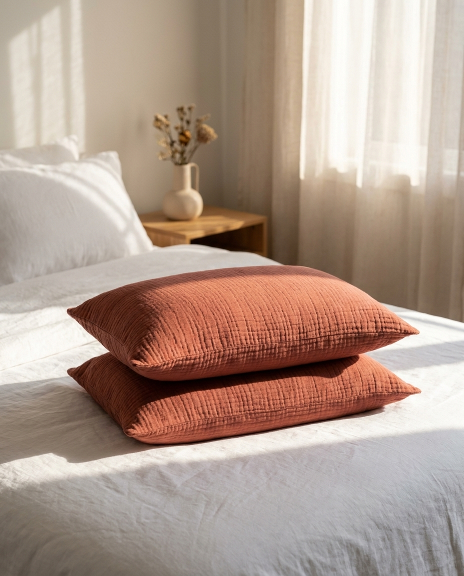 Breathable Muslin Pillowcase Set for Hair and Skin