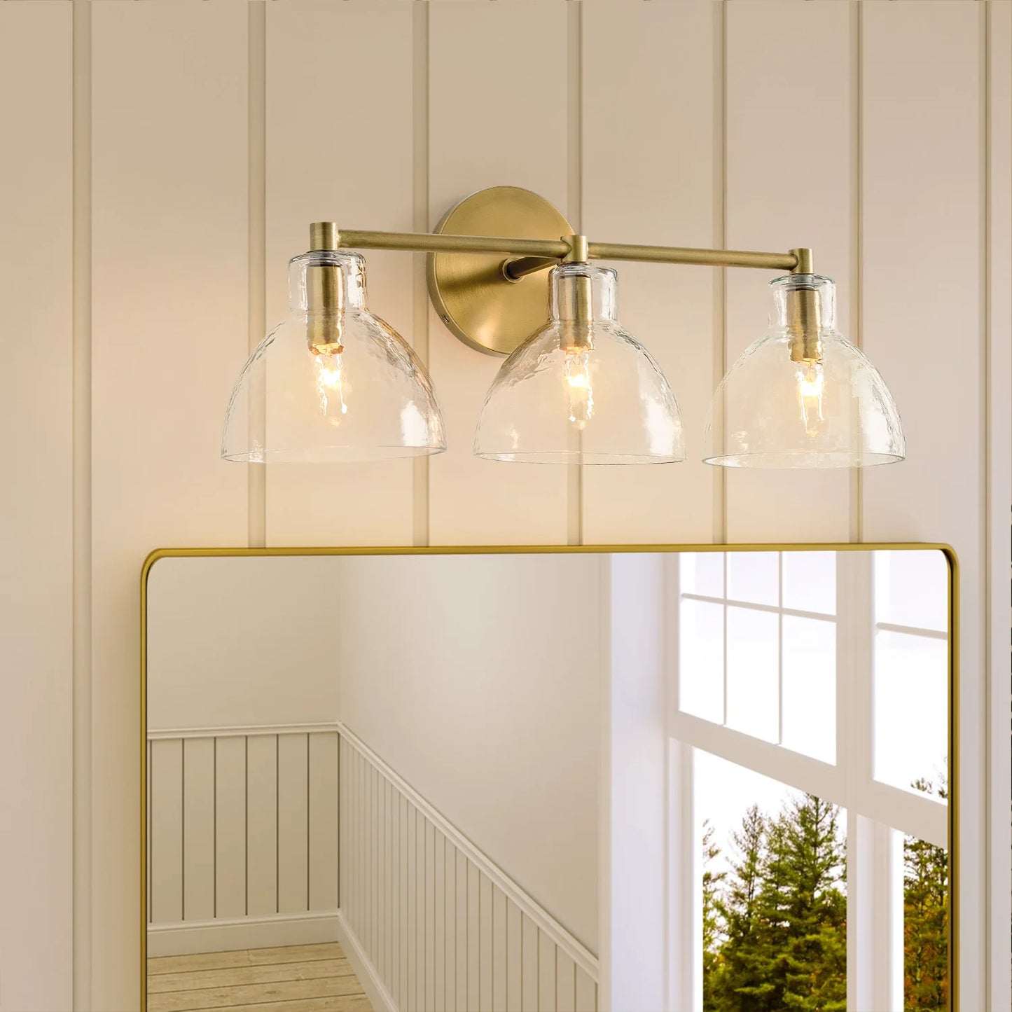 Frederick | Wall Sconce Antique Brass Glass Bedside Reading Wall Light
