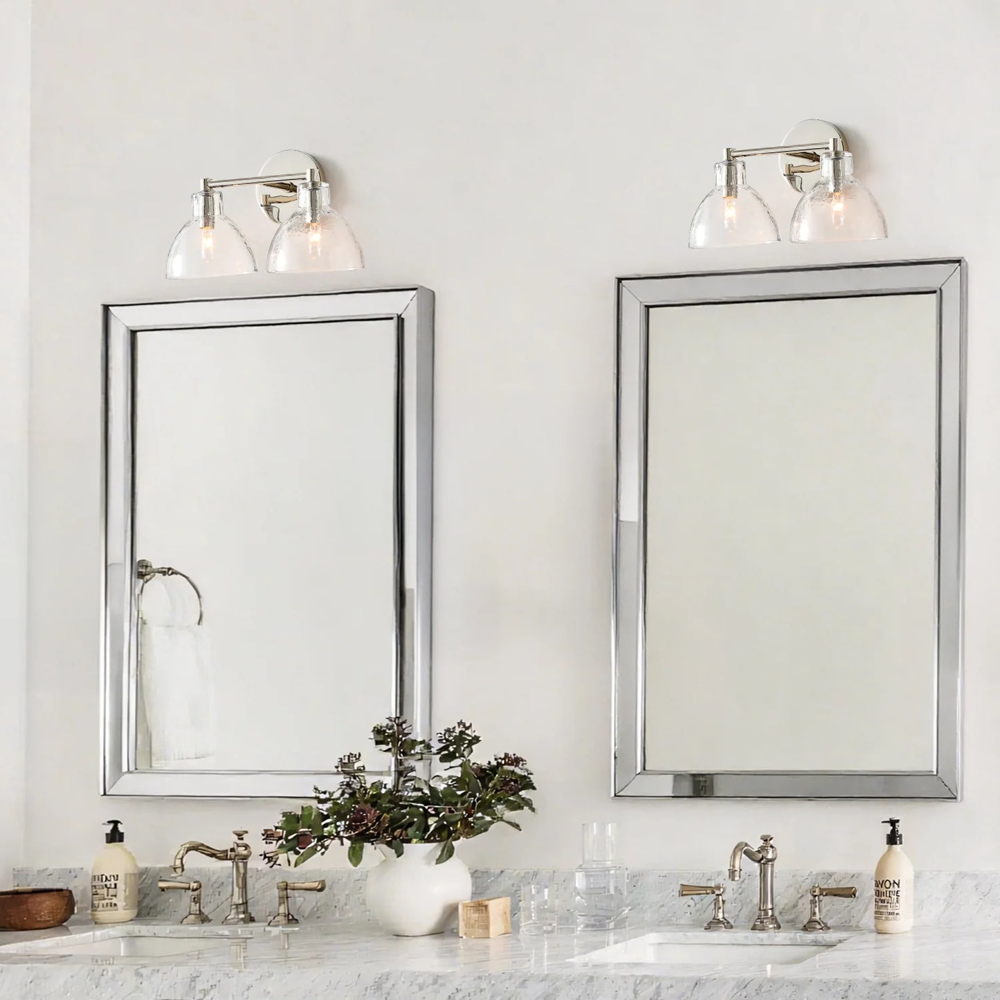 Frederick | Wall Sconce Antique Brass Glass Bedside Reading Wall Light