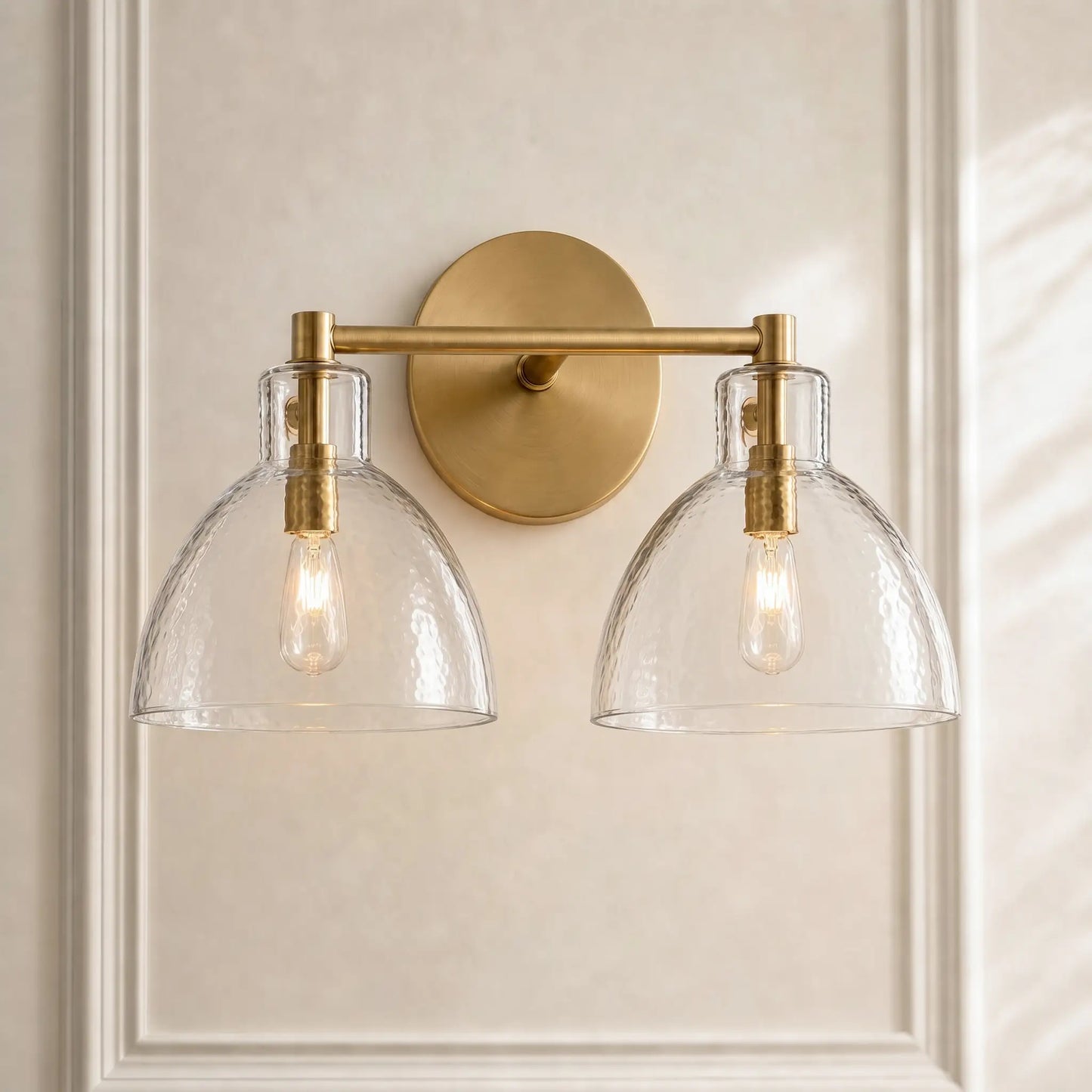 Frederick | Wall Sconce Antique Brass Glass Bedside Reading Wall Light