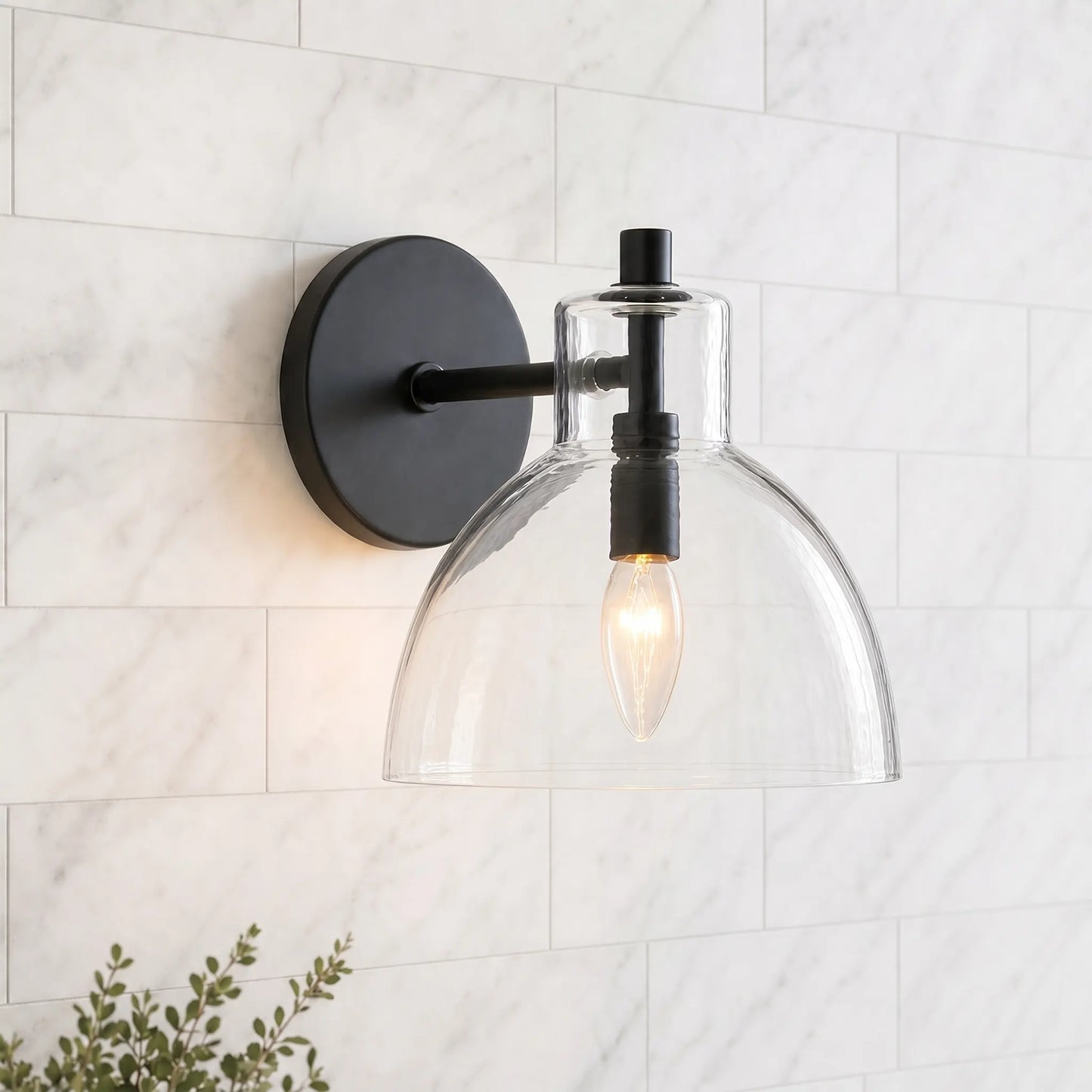 Frederick | Wall Sconce Antique Brass Glass Bedside Reading Wall Light