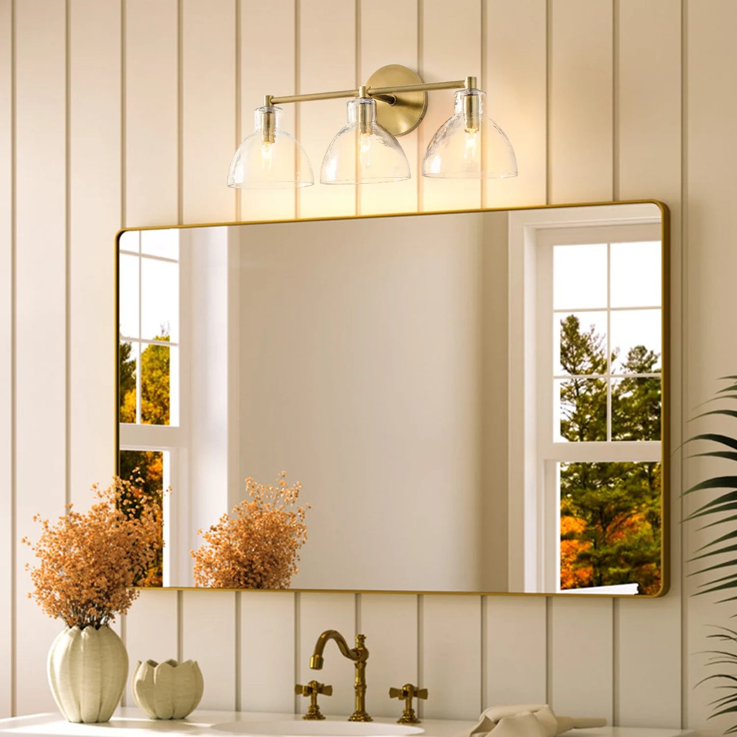 Frederick | Wall Sconce Antique Brass Glass Bedside Reading Wall Light