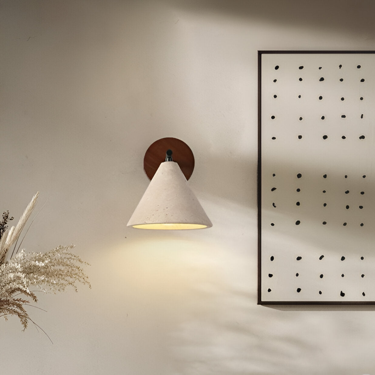 Vida | Stone Shade Travertine LED Wall Light