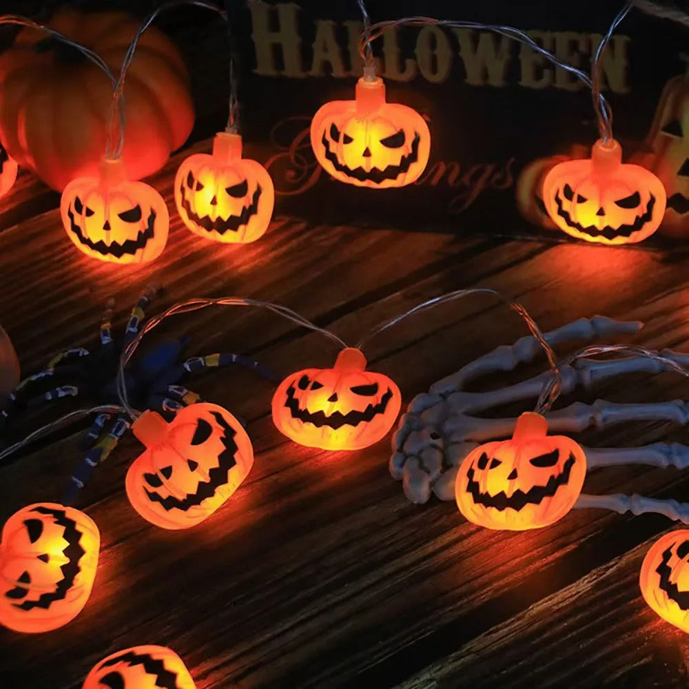Halloween LED String Lights - Pumpkin, Ghost, Spider Web