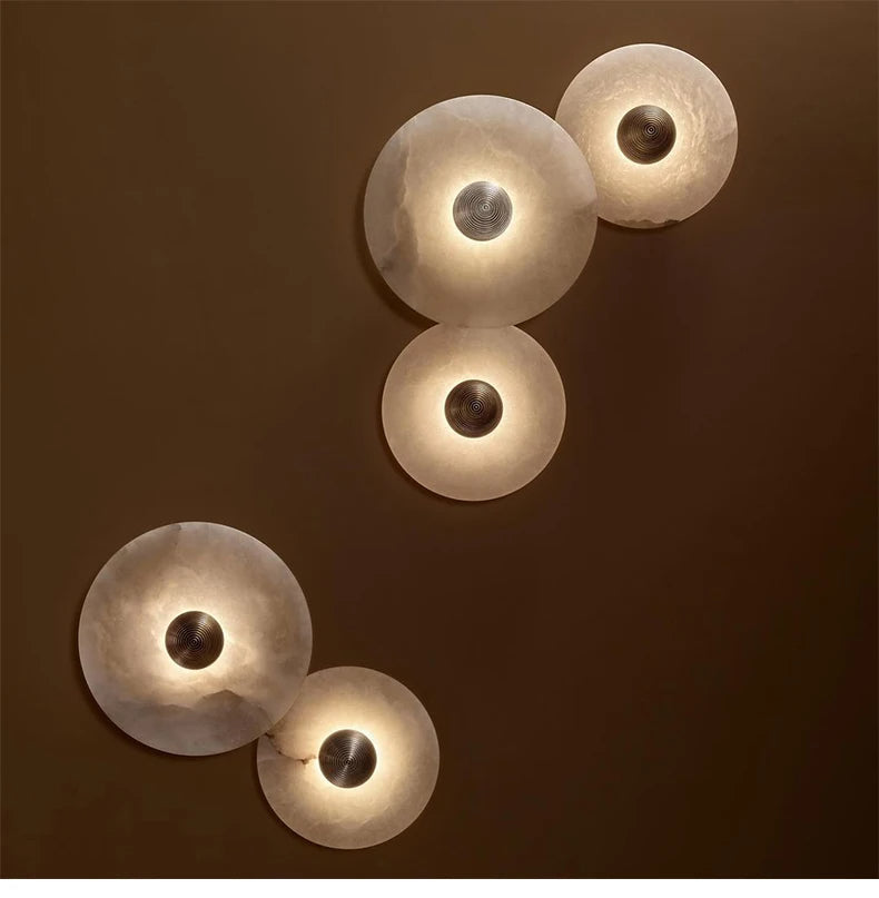 Elara | Soft Glow Alabaster Wall Lamp