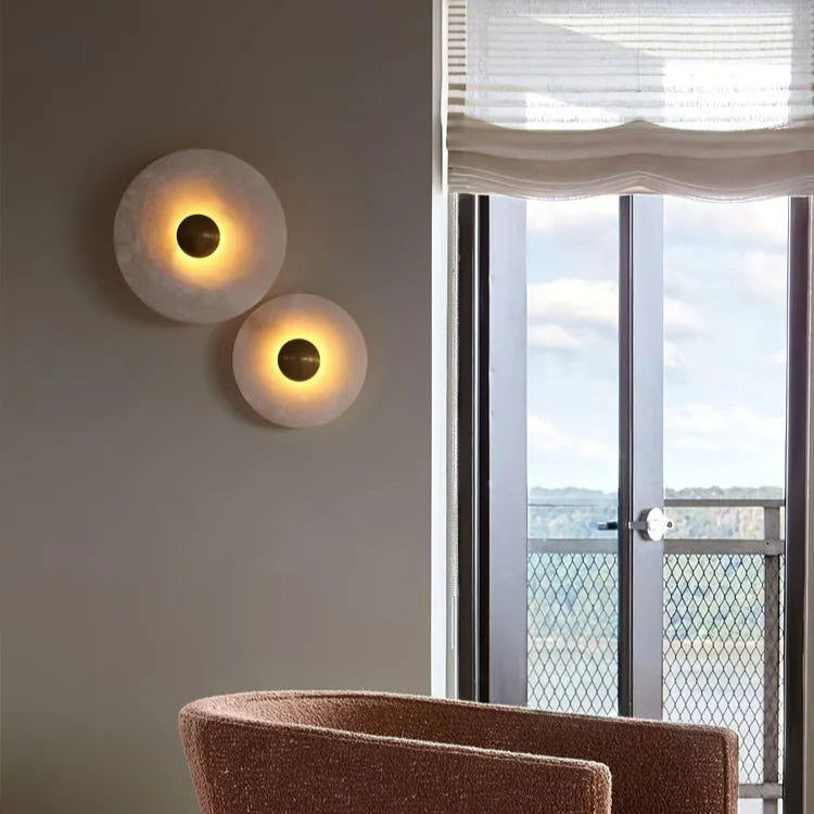 Elara | Soft Glow Alabaster Wall Lamp