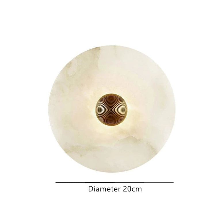 Elara | Soft Glow Alabaster Wall Lamp