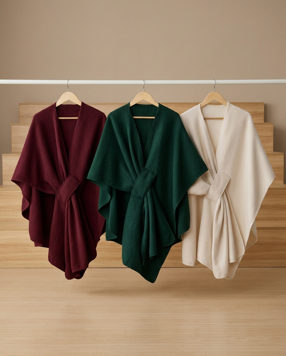 Fleece Wrap Shawl for Layering - Office to Evening