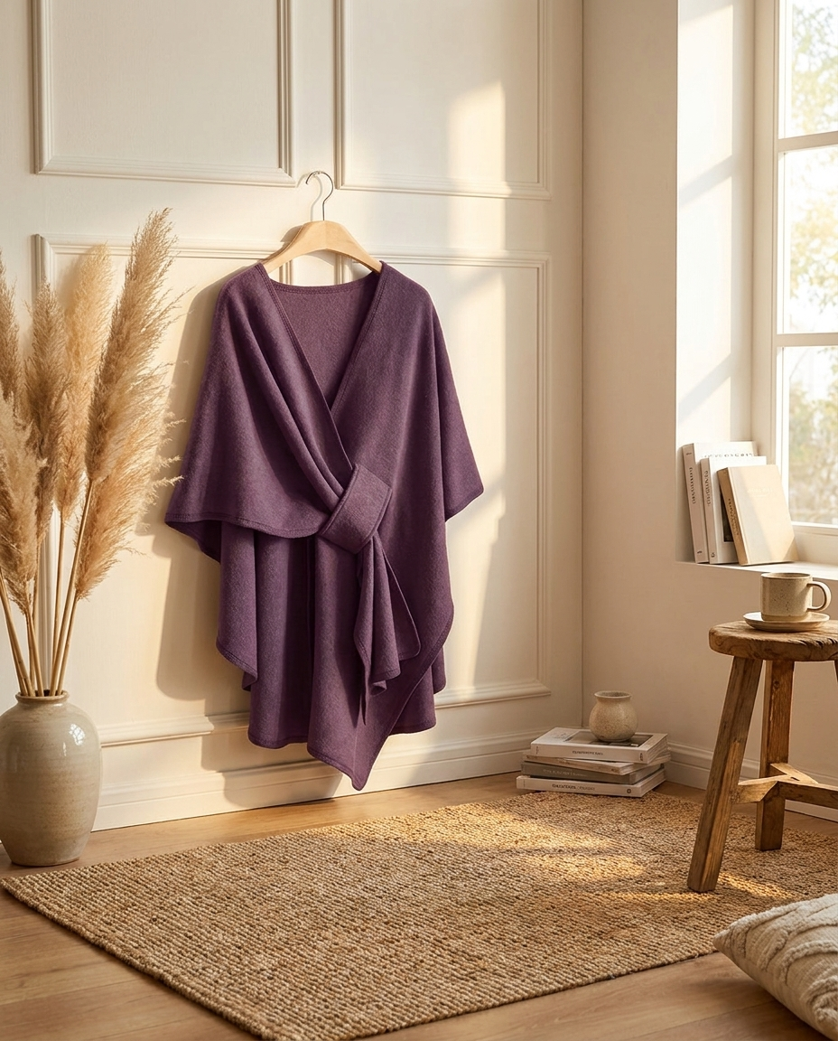 Fleece Wrap Shawl for Layering - Office to Evening