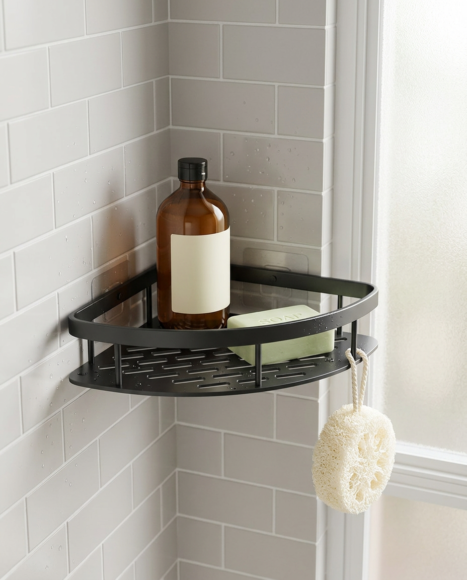 Aluma Curve Shower Caddy - Black
