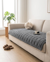 Metro Line Quilted Couch Cover Mat - Chestnut Haze