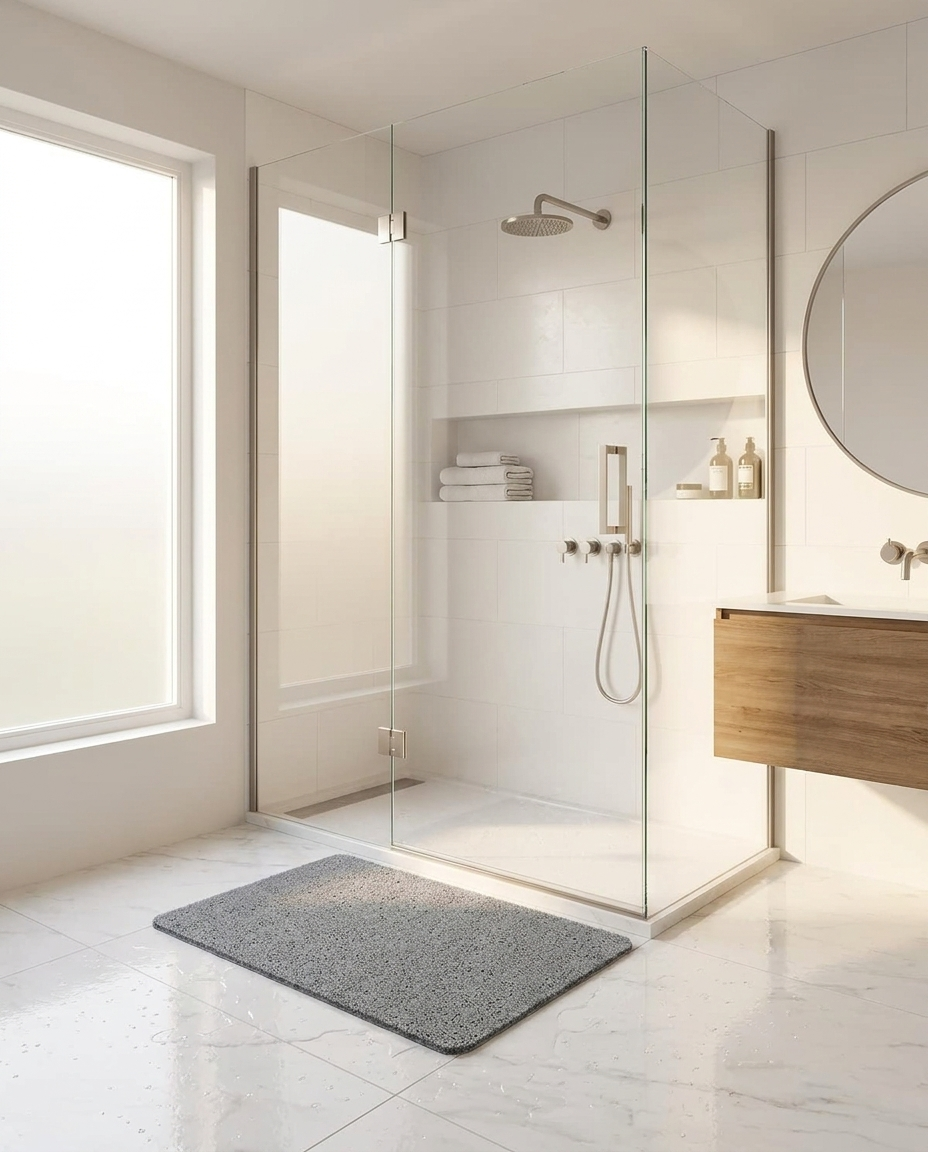 Safe Shower Mat - wide bathroom