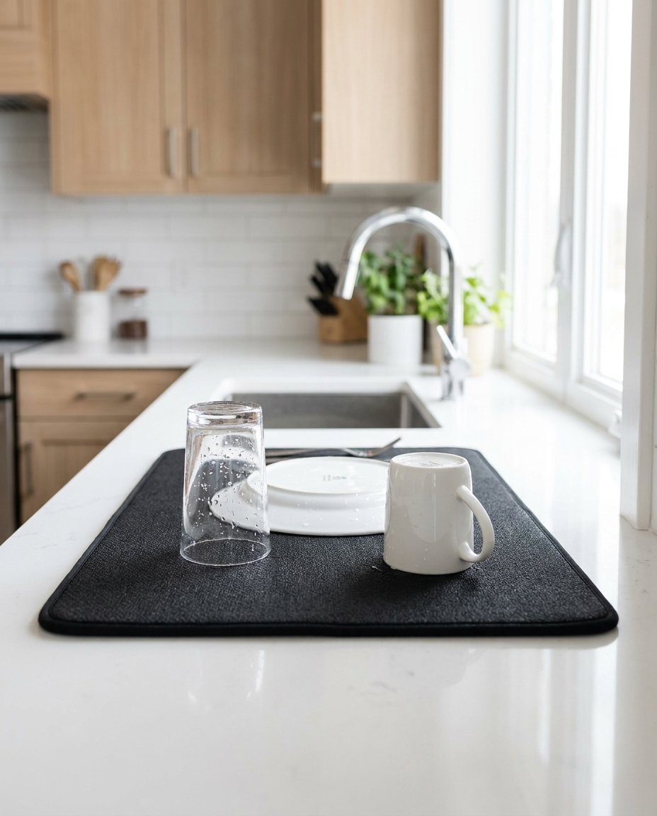 Quick Dry Kitchen Dish Mat - Gray